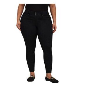 Torrid Denim Black Mid Rise Skinny Leg Cropped Jeans Size‎ 12